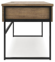 Ashley Furniture Montia home office set with desk and storage cabinet, modern design in a cozy workspace setting