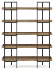 Ashley Furniture Montia home office set with desk and chair, featuring a modern design and wood finish.