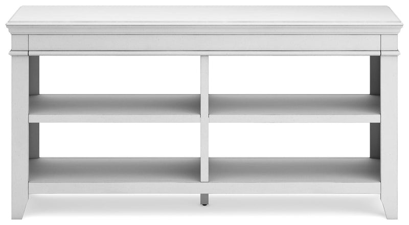Ashley Furniture Kanwyn Credenza curio with glass doors and wooden shelves, showcasing elegant display space and modern design.