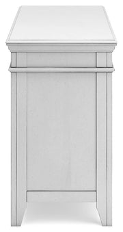 Ashley Furniture Kanwyn Credenza curio with glass doors and shelves, showcasing a stylish storage and display piece.