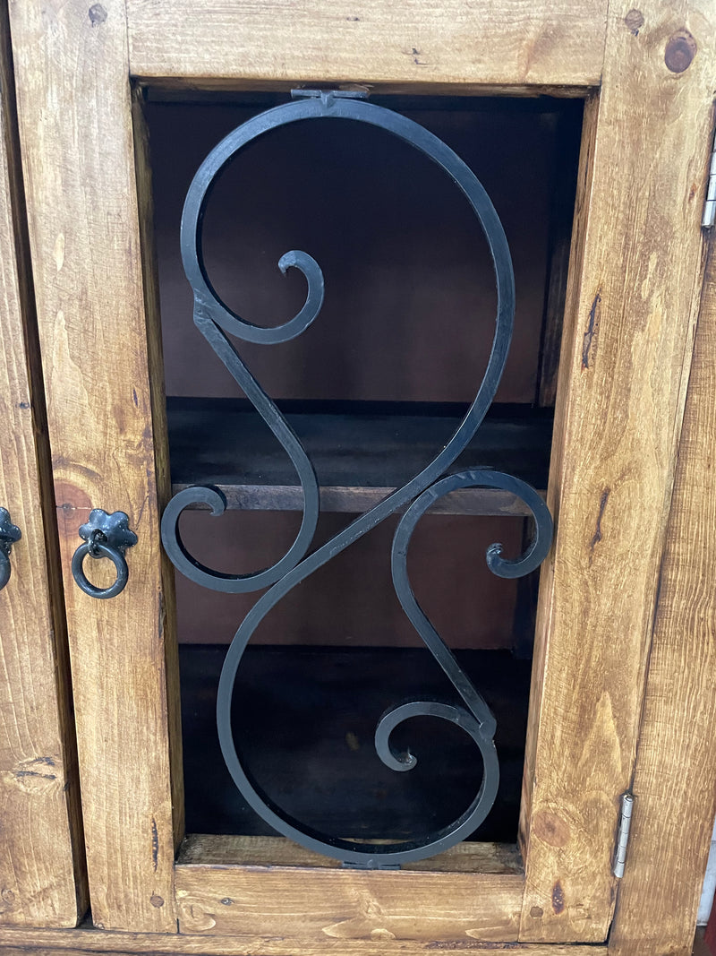Reclaimed Wood Sideboard with Iron Doors