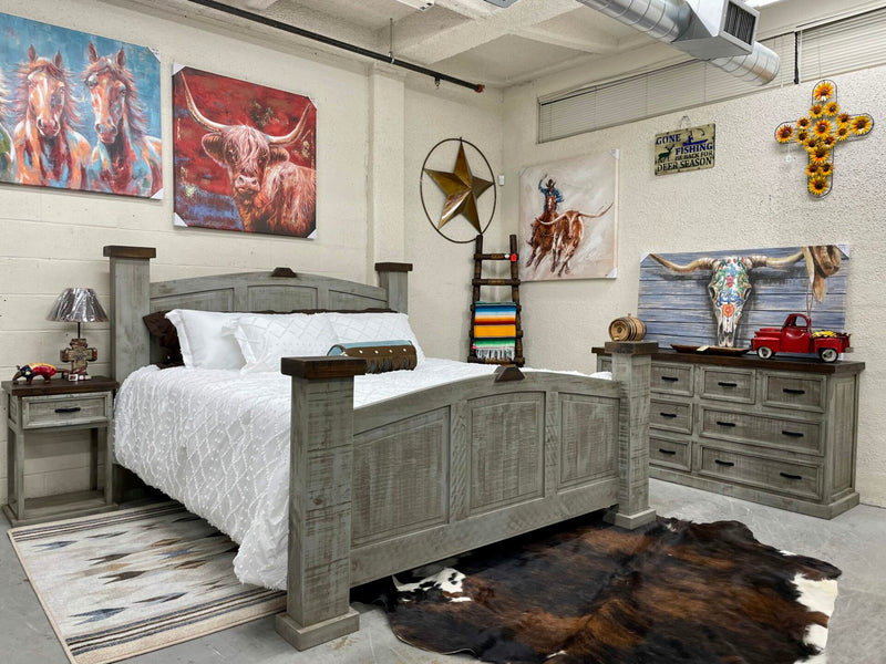 Mansion Collection (Weathered Farmhouse Gray) - two Nightstands