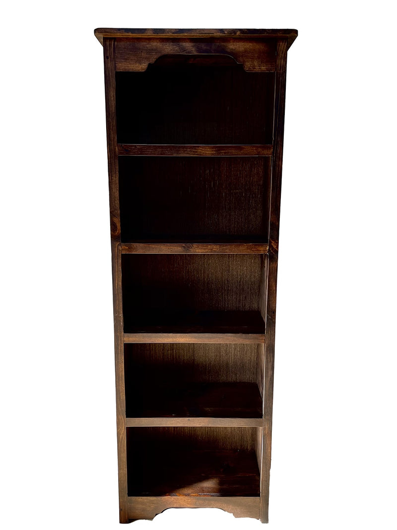 Curio Bookcase: Mexican Pine Wooden Bookshelf