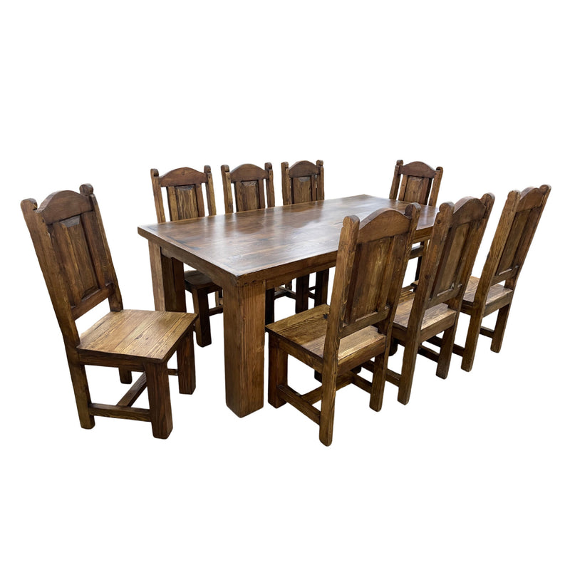 Reclaimed Wood Dining Table Set