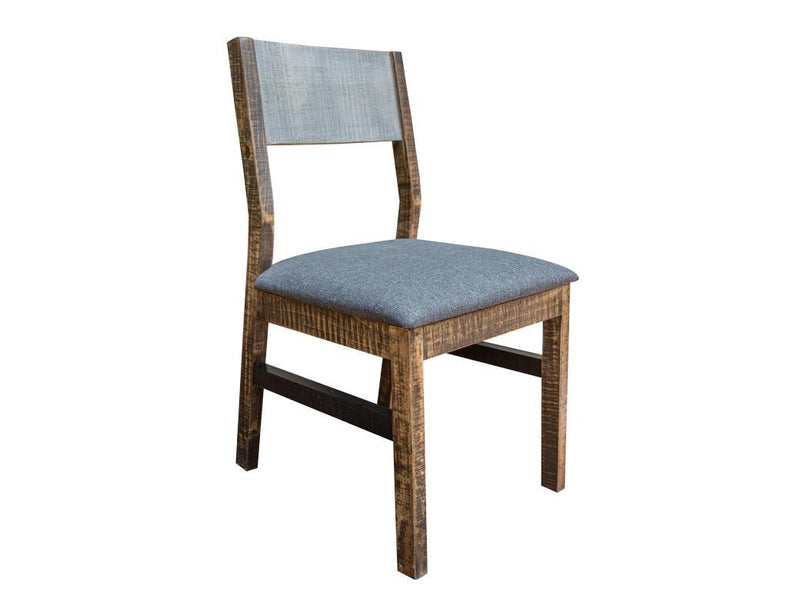 Brown chair from International Furniture Direct with a modern design, featuring wooden legs and comfortable upholstery.