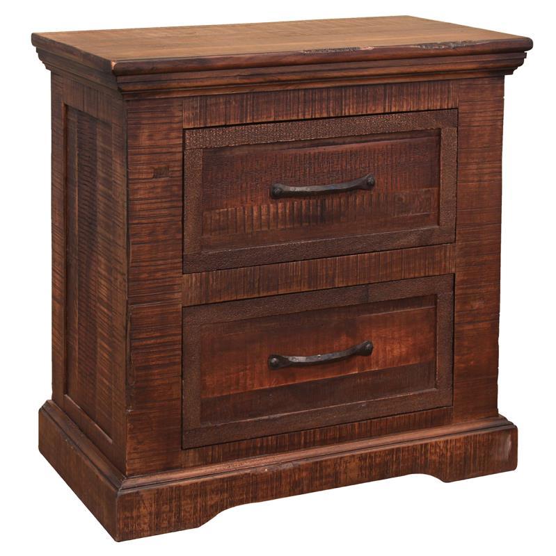 Madeira 2-drawer nightstand by International Furniture Direct with wooden finish and modern design, shown with drawers and smooth surface.