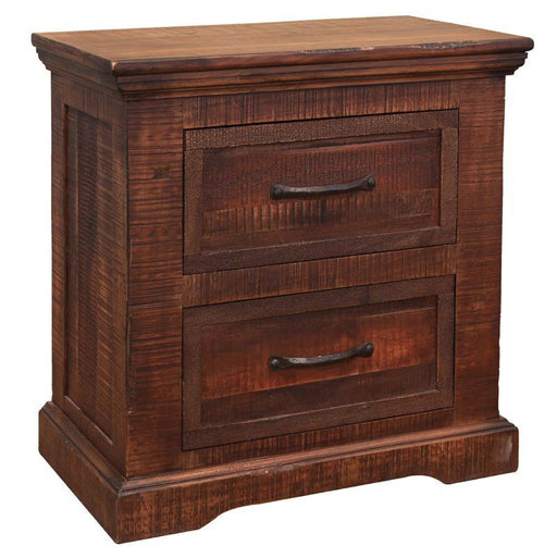 Madeira 2-drawer nightstand by International Furniture Direct with wooden finish and modern design, shown with drawers and smooth surface.