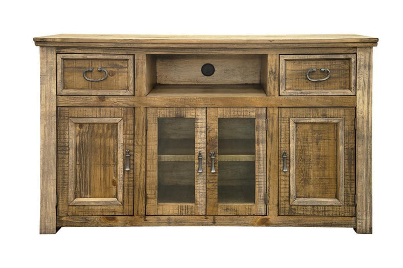 Montana 60-inch TV stand by International Furniture Direct featuring two drawers and four doors for modern living room storage.