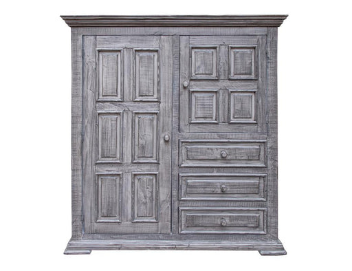 Terra Gray 3-drawer, 2-door gentleman’s chest by International Furniture Direct showing drawers, doors, and modern design details.