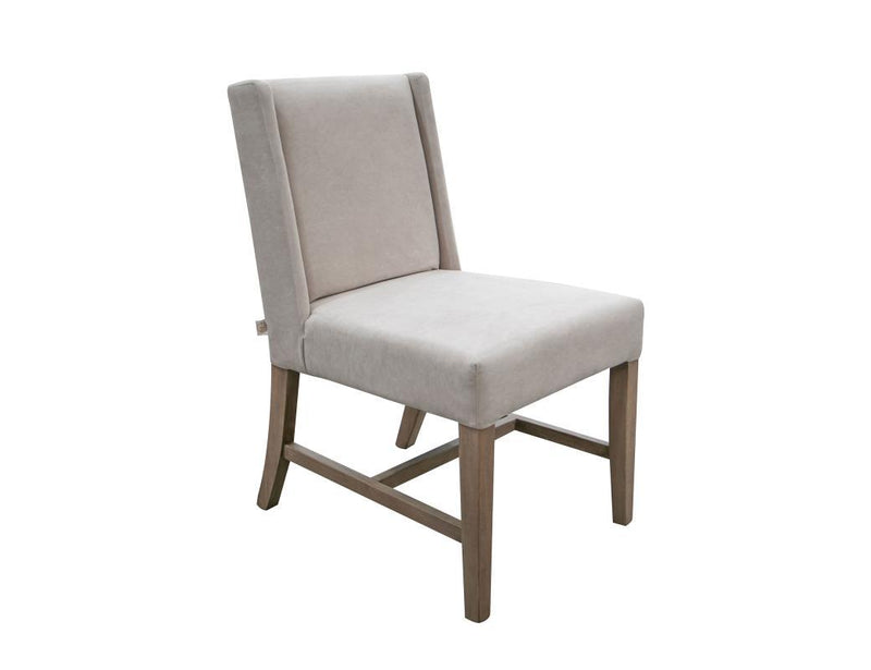 Natural Parota upholstered accent chair with wooden frame by International Furniture Direct, showcasing plush fabric and sturdy construction.
