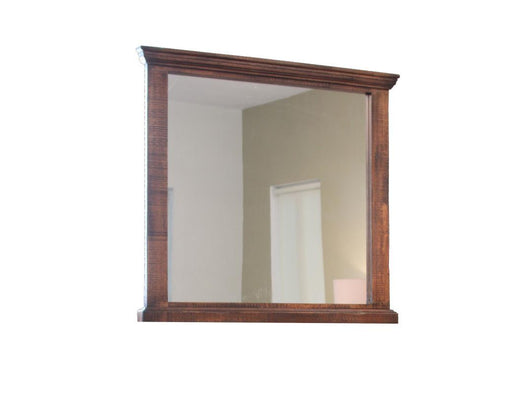 Madeira mirror by International Furniture Direct featuring a stylish wooden frame and reflective glass surface.
