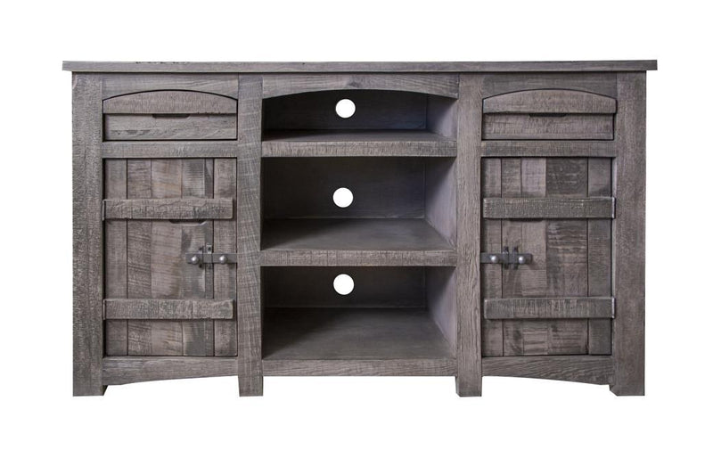 San Antonio 60-inch TV stand by International Furniture Direct with wood finish, storage compartments, and modern design.