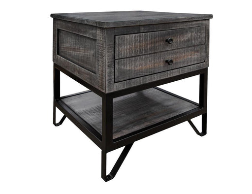 Moro end table with one drawer by International Furniture Direct, featuring a wooden finish and modern design.