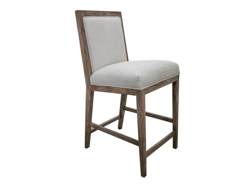 Brown finish Sahara 24-inch upholstered barstool by International Furniture Direct with a sturdy wooden frame.