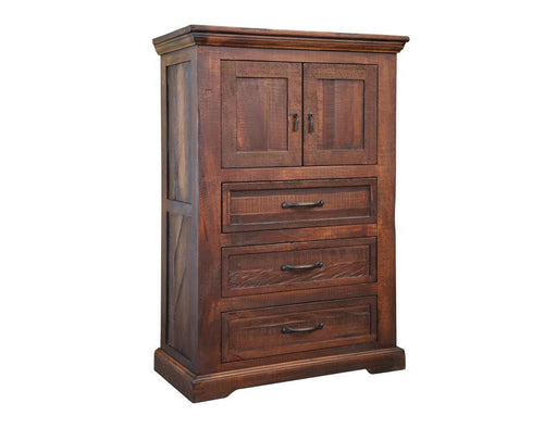 Madeira 3-drawer, 2-door chest by International Furniture Direct with wood finish and classic design details.