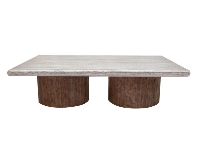 International Furniture Direct Sahara Deluxe Cocktail Table with a dark wood finish and modern design.