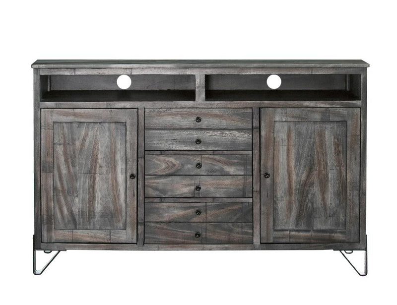 Modern Moro 60-inch TV stand by International Furniture Direct with three drawers and two doors for stylish storage.