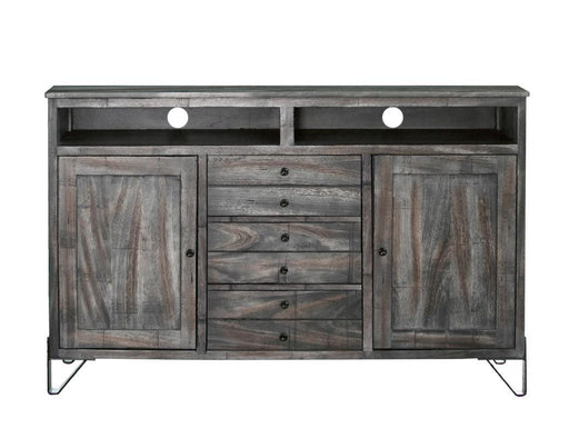 Modern Moro 60-inch TV stand by International Furniture Direct with three drawers and two doors for stylish storage.
