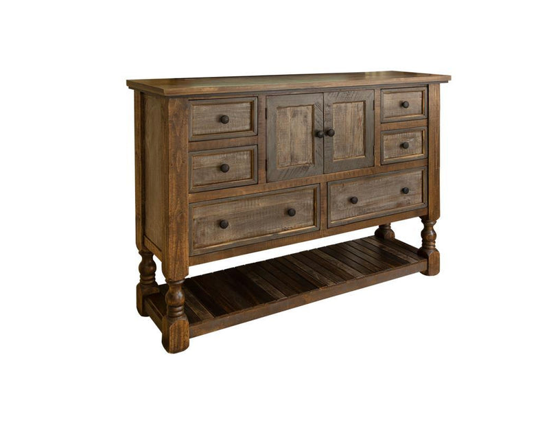 International Furniture Direct Stone 6-Drawer Dresser with 2 Doors, wooden storage unit with sleek design