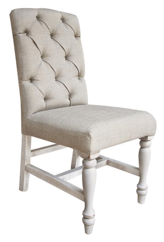 International Furniture Direct Rock Valley upholstered accent chair with plush fabric and wooden legs, ideal for living room decor.