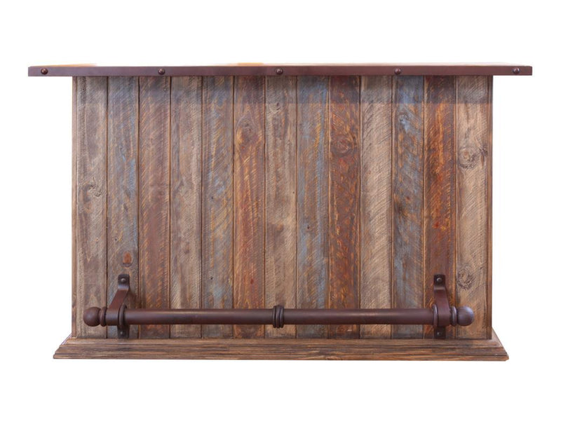 Antique multicolor bar cabinet with one drawer, two shelves, and two doors by International Furniture Direct.