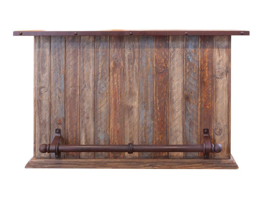 Antique multicolor bar cabinet with one drawer, two shelves, and two doors by International Furniture Direct.