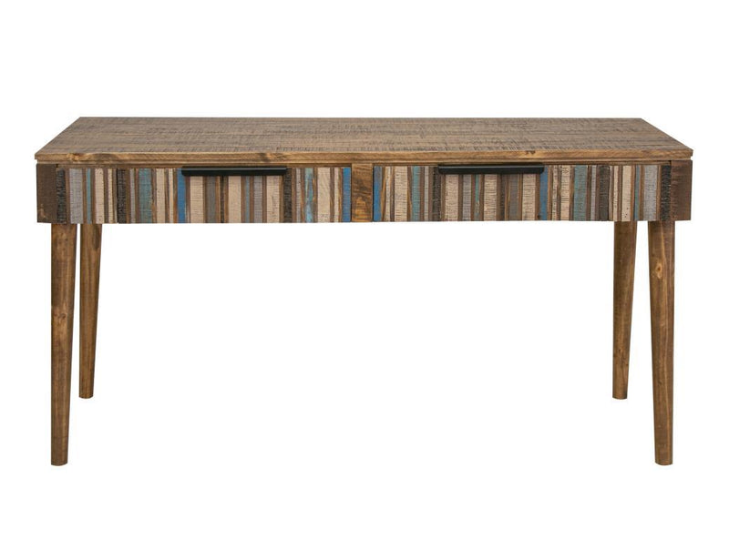 International Furniture Direct Tiza Desk with two multicolor drawers, modern workspace furniture with vibrant storage options.