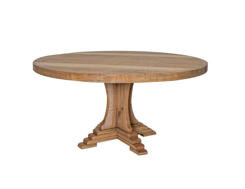 Marquez round dining table base by International Furniture Direct, sturdy wooden support for modern dining tables.