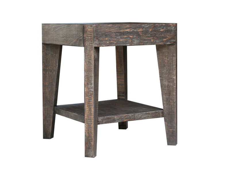 Nogales end table by International Furniture Direct, featuring a rustic wood finish and simple design for living room decor.