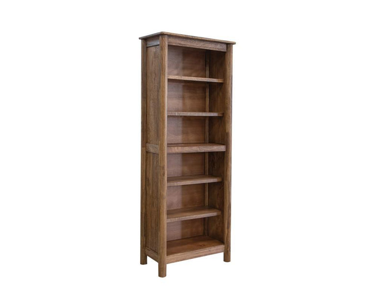 Olimpia 6 wooden shelves bookcase by International Furniture Direct showing six spacious shelves for storage and display