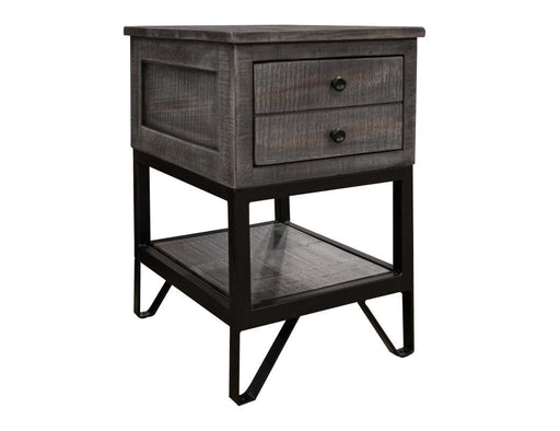 Moro chairside end table with one drawer from International Furniture Direct, featuring a wooden finish and compact design.