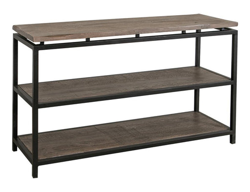 Blacksmith 2-shelf sofa table by International Furniture Direct, featuring a sturdy wooden design with dark finish and spacious shelves.