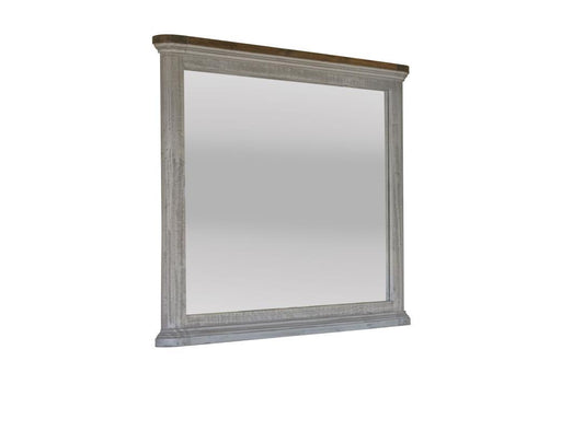 Gray Luna mirror by International Furniture Direct showing a sleek, modern mirror with a minimalist frame.