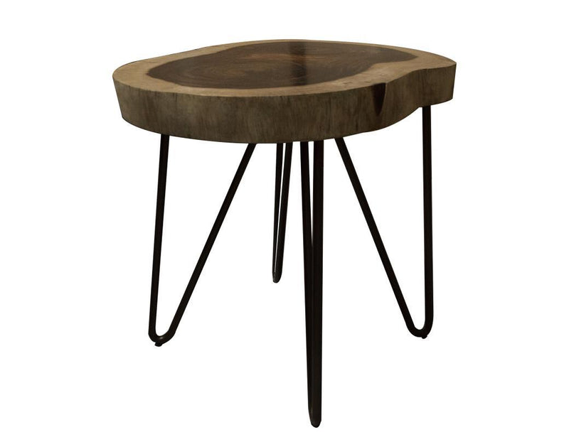 Vivo High Chair Side Table by International Furniture Direct, modern end table with a wooden finish and sleek design.