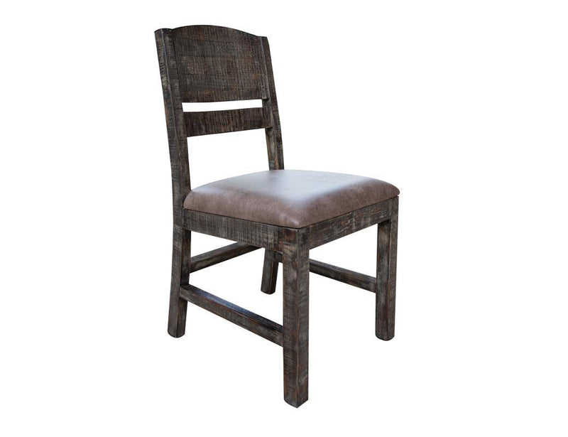 Nogales Chair by International Furniture Direct, showing a stylish wooden chair with a natural finish and comfortable cushioned seat.