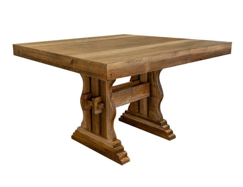 Rustic Marquez Counter Height Dining Table by International Furniture Direct, featuring a sturdy wood surface and modern design.