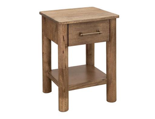 Olimpia 1 Drawer chairside end table by International Furniture Direct with a wooden finish and a single drawer.