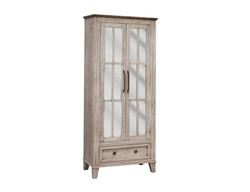 International Furniture Direct Sahara cabinet with one drawer and two doors, showcasing a sturdy wooden storage piece.