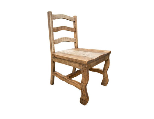 Marquez Chair by International Furniture Direct featuring a stylish wooden frame and plush upholstered seat.