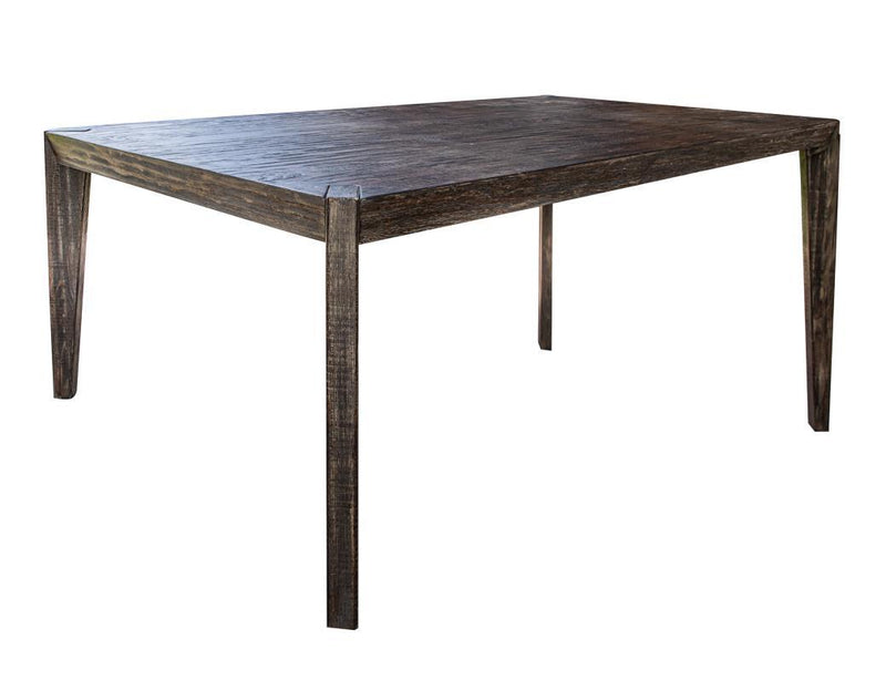 Rustic Nogales Dining Table by International Furniture Direct, showcasing solid wood surface and sturdy legs in a natural finish.