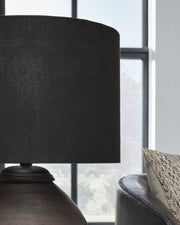 Ashley Furniture Naareman table lamp set with detailed shade, featuring a stylish design suitable for modern home decor.