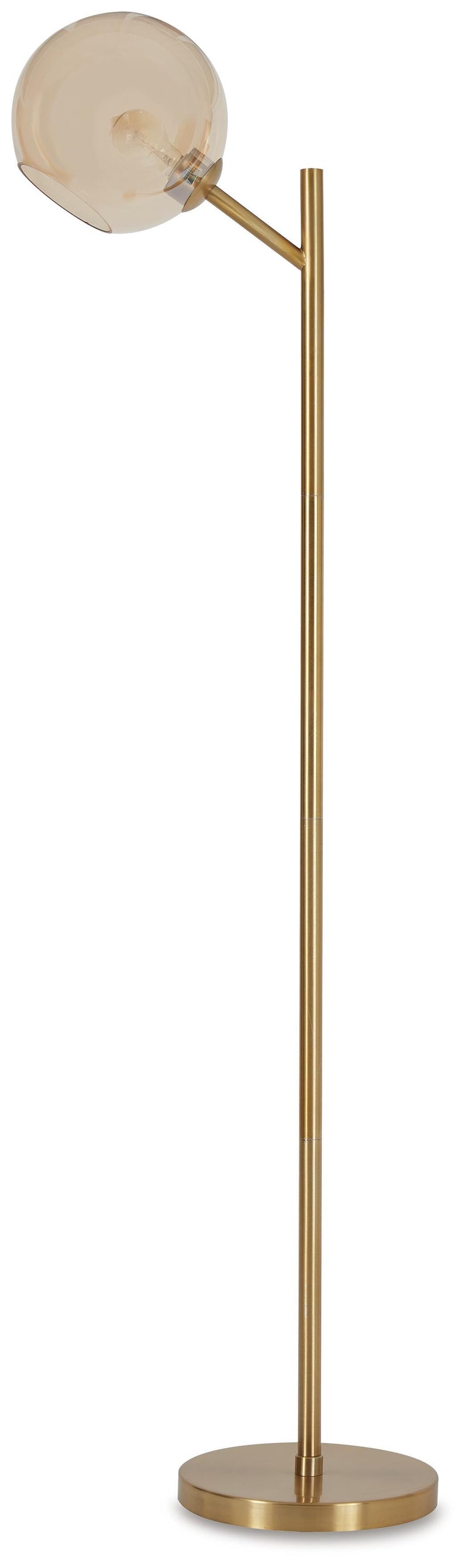 Ashley Furniture Abanson floor lamp with a modern design, featuring a sleek metal base and a fabric shade.