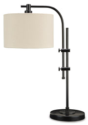 Ashley Furniture Baronvale Lamp Set featuring two elegant table lamps with beige shades and classic bases.