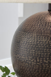 Ashley Furniture Hambell table lamp with a sleek base and fabric shade, ideal for accent lighting in living spaces.