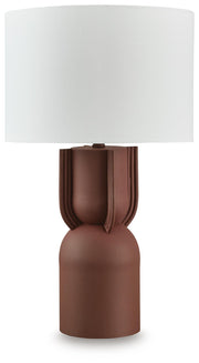 Ashley Furniture Rowandale table lamp with a sleek design and neutral shade, ideal for living room or bedroom decor.