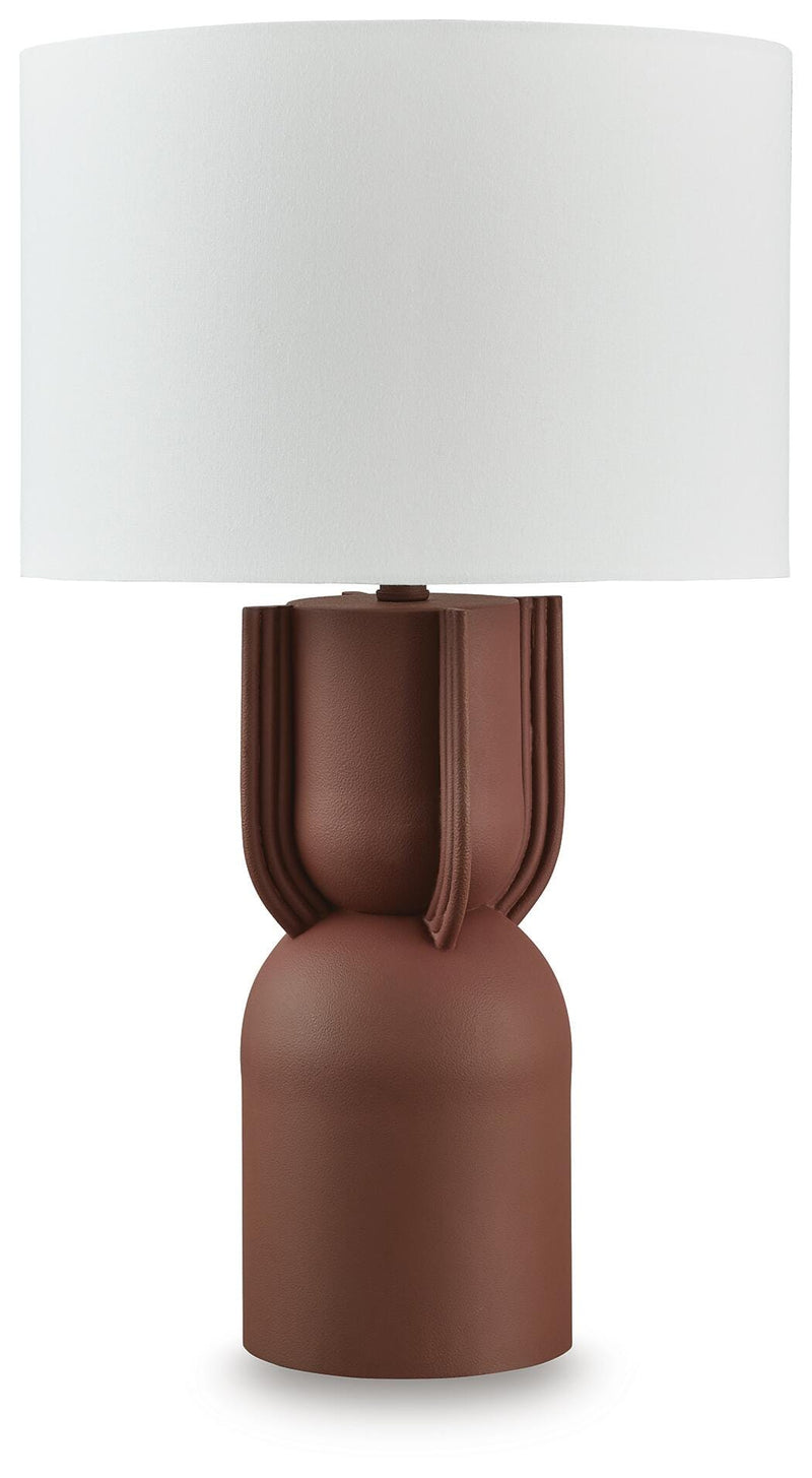 Ashley Furniture Rowandale table lamp with a sleek design and neutral shade, ideal for living room or bedroom decor.
