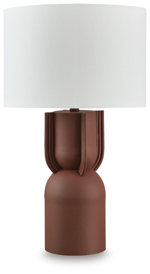 Ashley Furniture Rowandale table lamp with a sleek design and neutral shade, ideal for living room or bedroom decor.