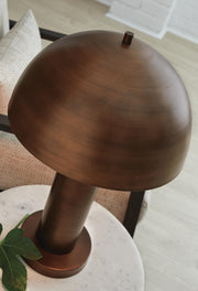 Ashley Furniture Wendfield table lamp with a classic base and fabric shade, ideal for living room or bedside lighting.