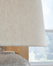 Ashley Furniture Dreward Lamp Set featuring stylish table lamps with detailed shades for a modern home decor look.