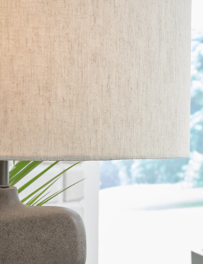 Ashley Furniture Danacy table lamp set with detailed fabric shades and modern design, perfect for stylish home lighting.